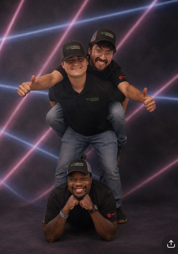 EcoGreen Comfort Group team members in branded uniforms, Denver, NC